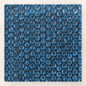 FUN Bubble Wrap Blue Glasuntersetzer (Vorderseite)