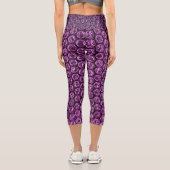 FUN Bubble Wrap Lila Capri Leggings (Rückseite)