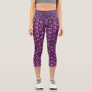 FUN Bubble Wrap Lila Capri Leggings