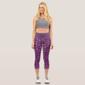 FUN Bubble Wrap Lila Capri Leggings (Vorderseite)