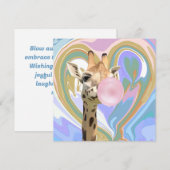 Fun Bubblegum Blasen Giraffe Liquid Swirl Blau (Vorne/Hinten)