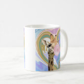 Fun Bubblegum Blasen Giraffe Liquid Swirl Blau Kaffeetasse (VorderseiteRechts)