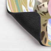 Fun Bubblegum Blasen Giraffe Liquid Swirl Blau Mousepad (Ecke)