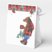 Fun Buffalo Kariert Lumberjack Bär Weihnachten Geschenkschachtel (Rückseite)