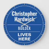Fun Builder Wall Plaque Stil große Uhr (Vorderseite)