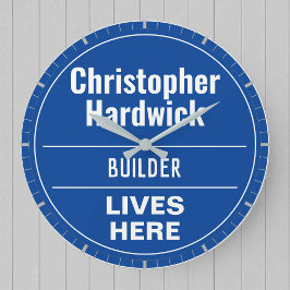 Fun Builder Wall Plaque Stil große Uhr