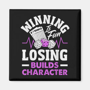 Fun Bunco Dice Game Fächer Herzschlag für Bunco Ba Magnet