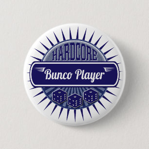 Fun Bunco Party Dice Game Night Button