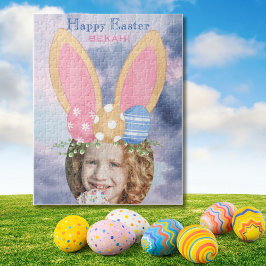 Fun Bunny Oars Individuelle Name & Foto Ostergesch Puzzle