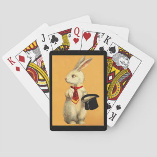Fun Bunny Rabbit Magic Act Design Spielkarten
