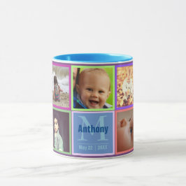 Fun bunt gerahmtes Foto Monogramm Tasse