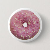 Fun bunt rosa Donuts Button (Vorderseite)