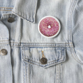 Fun bunt rosa Donuts Button