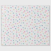 Fun bunte Liebe hört auf weißem Hintergrund Geschenkpapier (Flach)