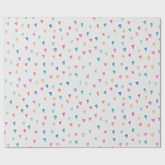 Fun bunte Liebe hört auf weißem Hintergrund Geschenkpapier (Flach)