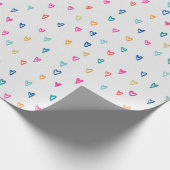 Fun bunte Liebe hört auf weißem Hintergrund Geschenkpapier (Ecke)