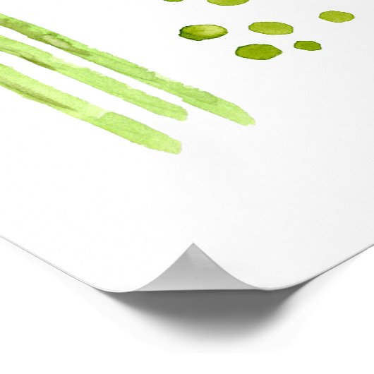 Fun buntes Gemüse Aquarellküche Poster (Ecke)