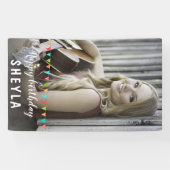 Fun Bunting Flags Happy Birthday Foto Banner (Horizontal)