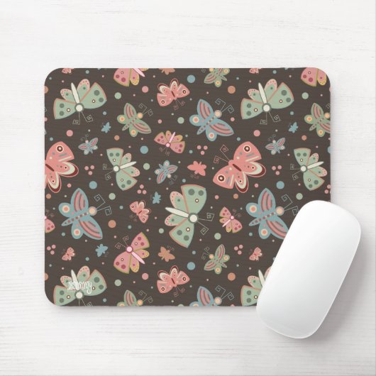 Fun Butterfells Pattern Inspirivity Mouse Pad Mousepad (Mit Mouse)