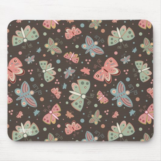 Fun Butterfells Pattern Inspirivity Mouse Pad Mousepad (Vorne)