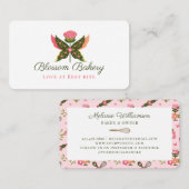 Fun Butterfly Blossom Blumengarten Bäckerei Cupcak Visitenkarte (Vorne/Hinten)