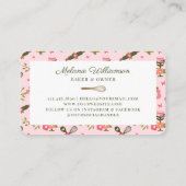 Fun Butterfly Blossom Blumengarten Bäckerei Cupcak Visitenkarte (Rückseite)