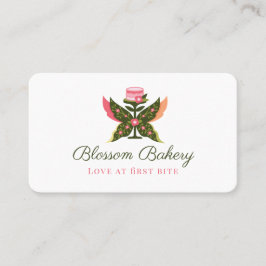 Fun Butterfly Blossom Blumengarten Bäckerei Kuchen Visitenkarte