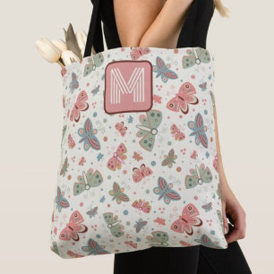 Fun Butterfly Initial Monogram Inspirivity Tasche