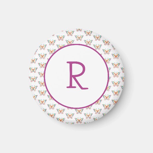 Fun Butterfly mit Initial Magnet (Vorne)