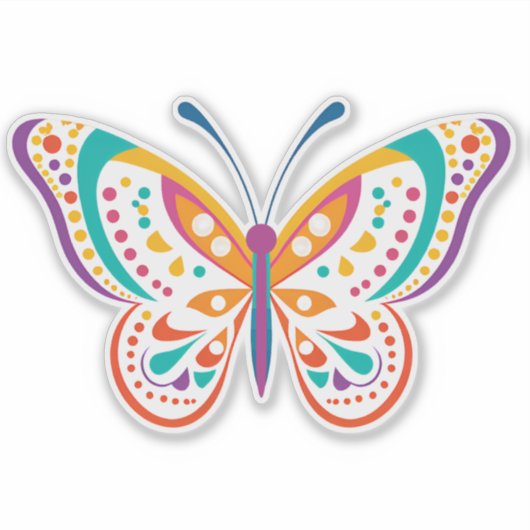 Fun Butterfly Sticker (Vorderseite)