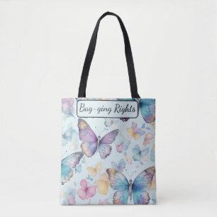 Fun Butterfly, Wasserfarbe, Pastellfarben Tasche