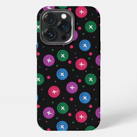 Fun Buttons & Punkte iPhone Hülle (Hinten)