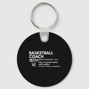 Fun Bysketbyll Coach Definition Gecoacht Geschenk Schlüsselanhänger