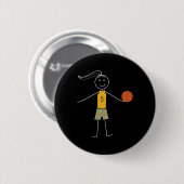 Fun Bysketbyll Girls Bysketbyll Player Button (Vorne & Hinten)
