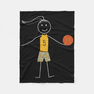 Fun Bysketbyll Girls Bysketbyll Player Fleecedecke