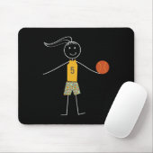 Fun Bysketbyll Girls Bysketbyll Player Mousepad (Mit Mouse)