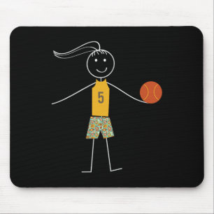 Fun Bysketbyll Girls Bysketbyll Player Mousepad