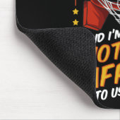 Fun Bysketbyll Player 5 Fouls Defensive Fouls Foul Mousepad (Ecke)