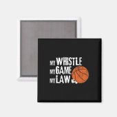 Fun Bysketbyll Ref Hoops - Bysketbyll Referent 1 Magnet (Vorderseite/Rückseite)