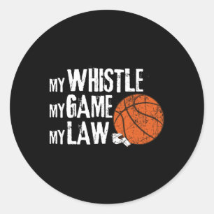 Fun Bysketbyll Ref Hoops - Bysketbyll Referent 1 Runder Aufkleber