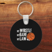 Fun Bysketbyll Ref Hoops - Bysketbyll Referent 1 Schlüsselanhänger (Vorderseite)