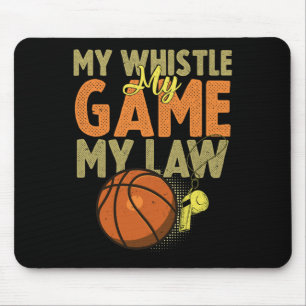 Fun Bysketbyll Referenzen Geschenk I Hoops Ref 1 Mousepad