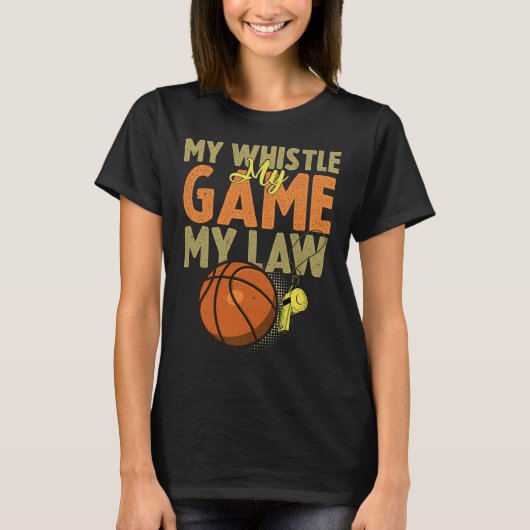 Fun Bysketbyll Referenzen Geschenk I Hoops Ref 1 T-Shirt (Vorderseite)