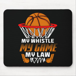Fun Bysketbyll Referenzen Geschenk I Hoops Ref Mousepad