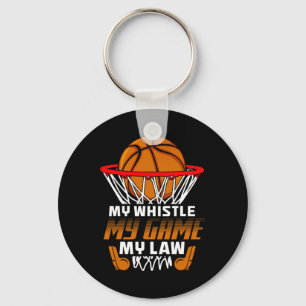 Fun Bysketbyll Referenzen Geschenk I Hoops Ref Schlüsselanhänger