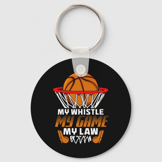 Fun Bysketbyll Referenzen Geschenk I Hoops Ref Schlüsselanhänger (Vorderseite)