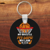 Fun Bysketbyll Referenzen Geschenk I Hoops Ref Schlüsselanhänger (Vorderseite)