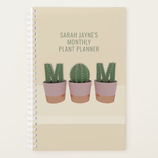 Fun Cactus Mama Custom Succulent Pflanze Planner Planer (Vorderseite)