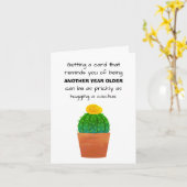 Fun Cactus Pflanze Image Happy Birthday Gruß Karte (Gelbe Blume)