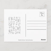 Fun Cactus Pflanze Paintable Postcard Postkarte (Rückseite)